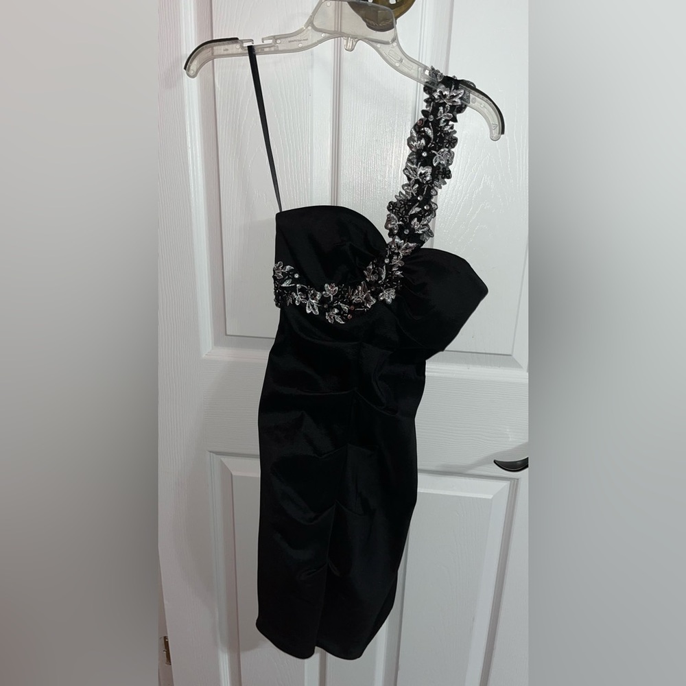 Black mini dress